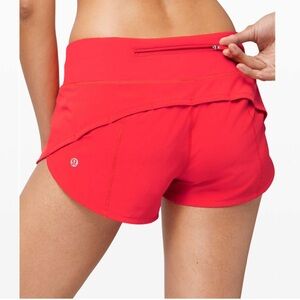 lululemon speed up shorts 2.5” ~ carnation red